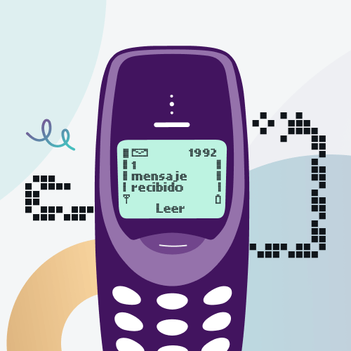 Movíl con notificación mensaje texto sin leer