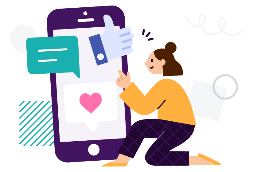 Ilustración de obtener feedback a través de SMS