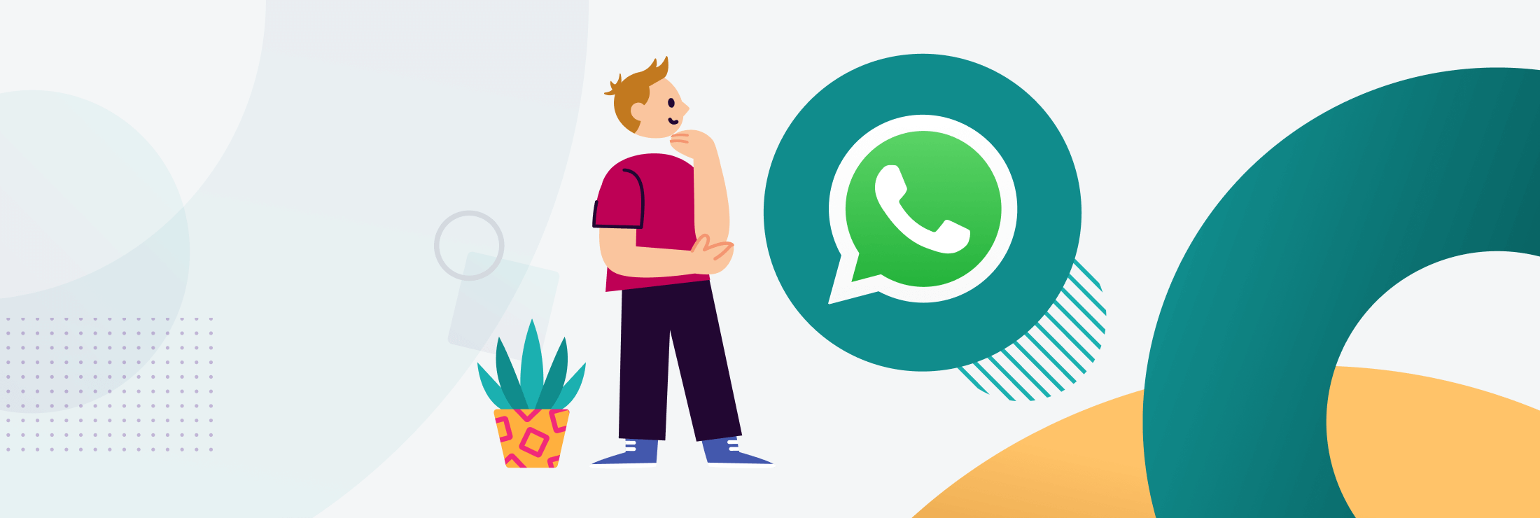 Ilustración sobre interacción con WhatsApp