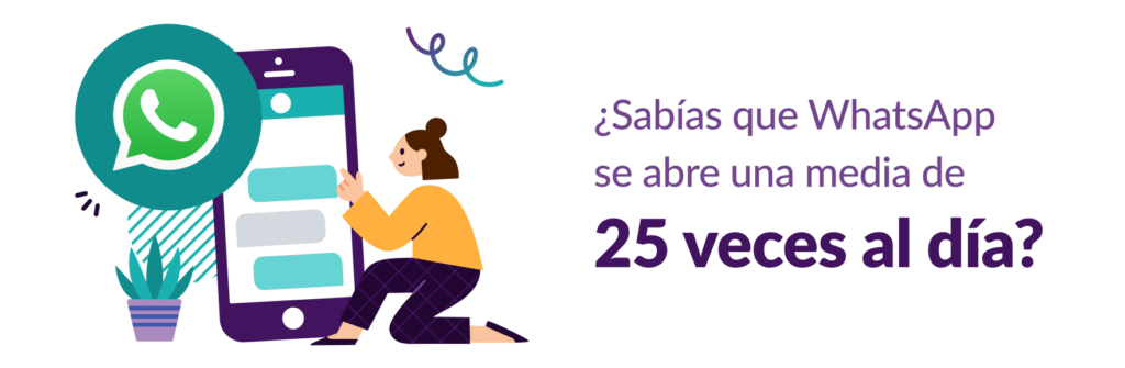 WhatsApp se abre una media de 25 veces al día