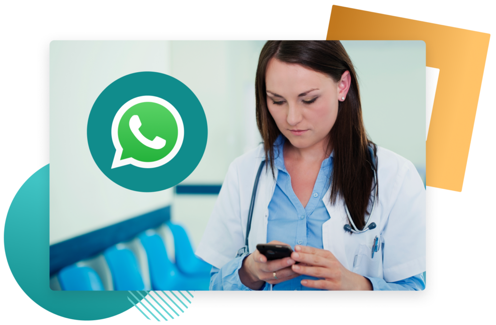 doctora consultando su teléfono móvil