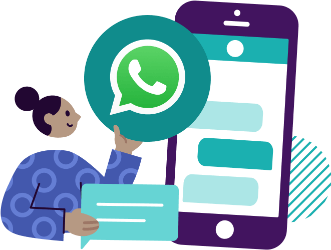 Ilustración sobre Whatsapp Business