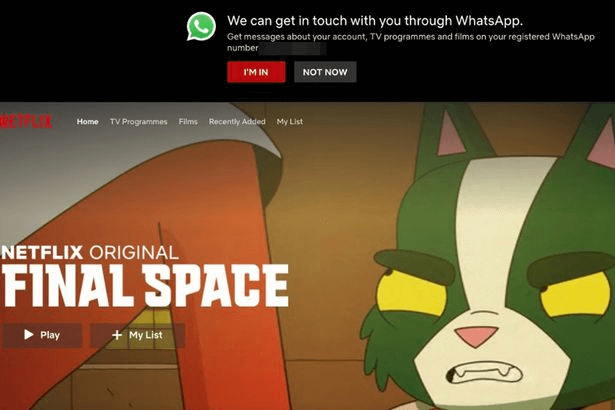 Captura de pantalla de Netflix