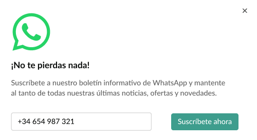 ejemplo formulario suscripción