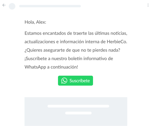 ejemplo suscripción vía email