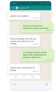ejemplo suscripción via whatsapp