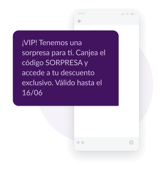 ejemplo mensaje venta VIP