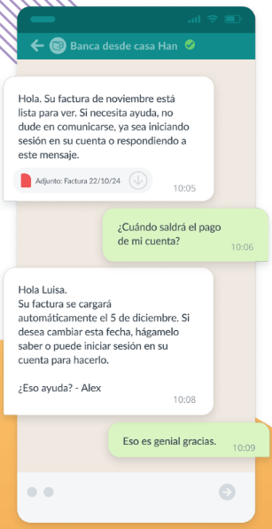 ejemplo conversaciones por whatsapp