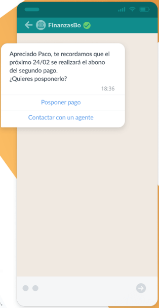 ejemplo notificación enriquecida por whatsapp